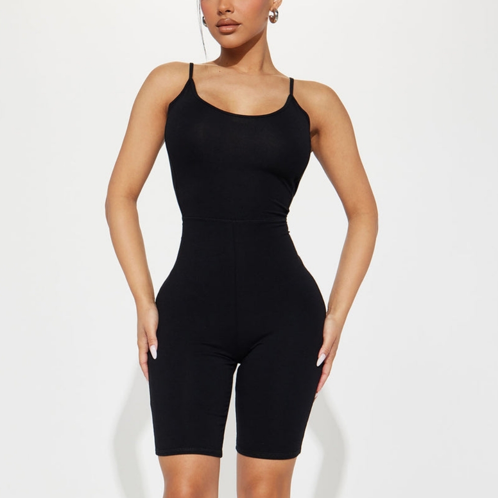 Fashion Nova Frankie romper black size S/M